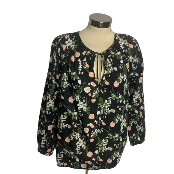 J. Crew liberty of London Poppy dream peasant top - Picture 3 of 8